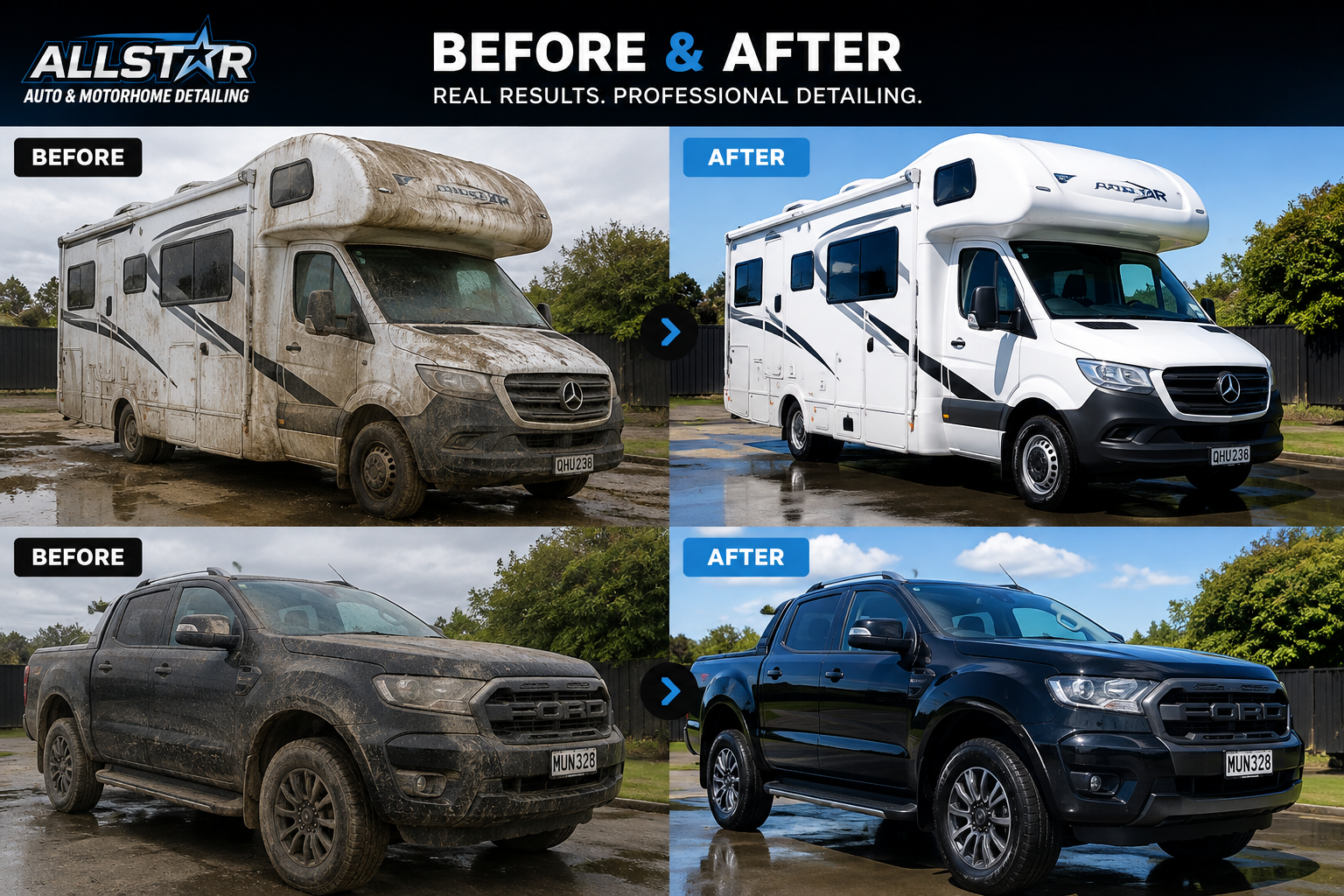 Before and after cleaning result