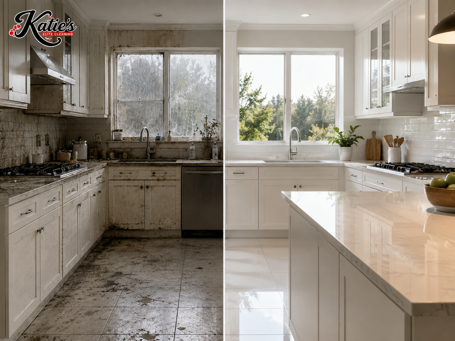 Before and after cleaning result